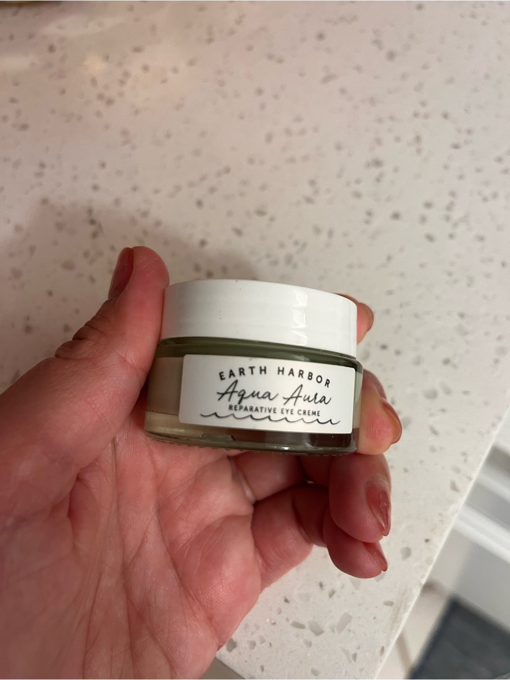 Earth Harbor Aqua Aura Reparative Eye Creme - White Jar